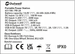Outwell Akira 600 Power Station Draagbare Lithiumaccu -Kampeerclub 1069 1900 ce4a61b9 65c9 4b89 83ec e47ef4f1cad0 1280x960