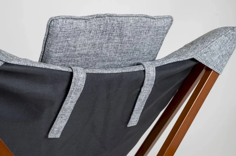 Bo-Camp Urban Outdoor Bloomsbury Vlinderstoel - Grijs - L 7 Bo-Camp Urban Outdoor Bloomsbury Vlinderstoel - Grijs - L - Afbeelding 7