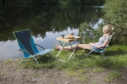 Bo-Camp Beach Chair Compact Vouwstoel - Blauw/grijs -Kampeerclub 1204779 04 resultaat