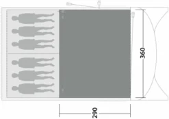 Outwell Greenwood 6 Vloerkleed - Grijs -Kampeerclub 1311 1900 greenwood 6