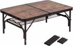 Bo-Camp Industrial Decatur 90 X 60 Campingtafel - Zwart/houtlook -Kampeerclub 900 1186 1404200 03
