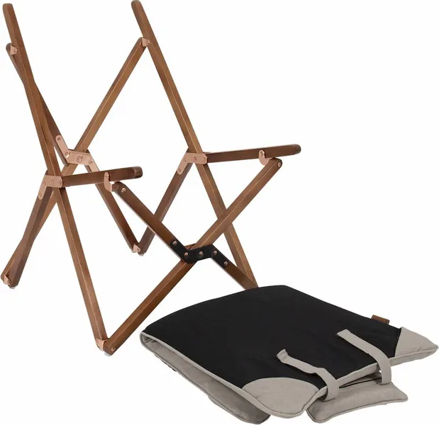 Bo-Camp Urban Outdoor Bloomsbury Vlinderstoel - Beige - S 6 Bo-Camp Urban Outdoor Bloomsbury Vlinderstoel - Beige - S - Afbeelding 6